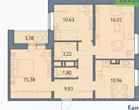 3-к кв. Брянская область, Брянск просп. Станке Димитрова, 67к7 (70.0 ... - Фото 1