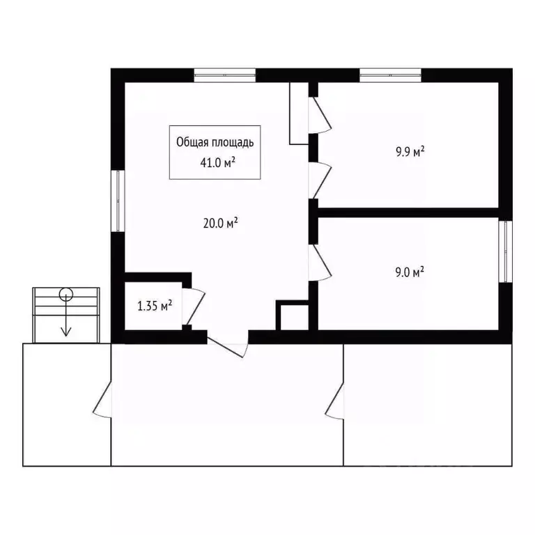 Дом в Алтай, Горно-Алтайск Снежная ул., 5 (41 м) - Фото 2