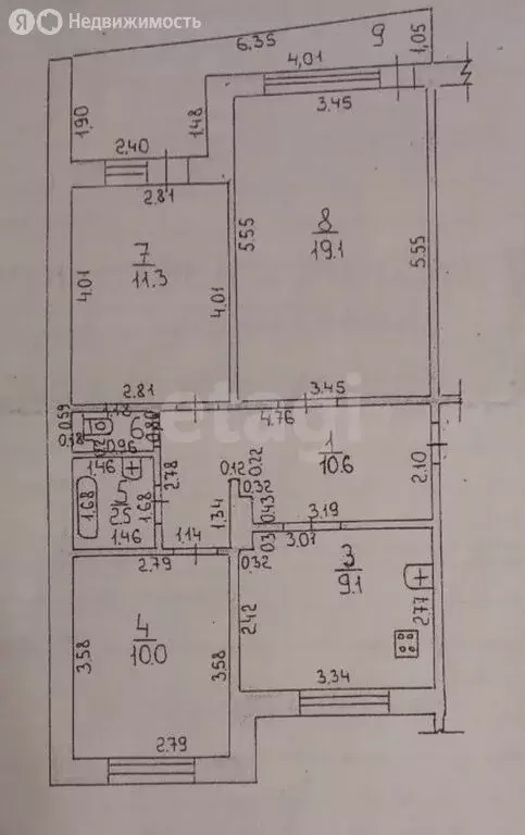 3-комнатная квартира: Тамбов, улица Студенецкая Набережная, 33 (74 м) - Фото 1