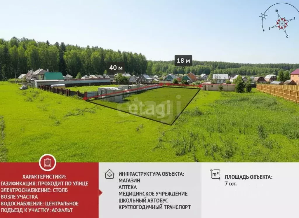 Участок в Тюменская область, Тюменский муниципальный округ, д. ... - Фото 1