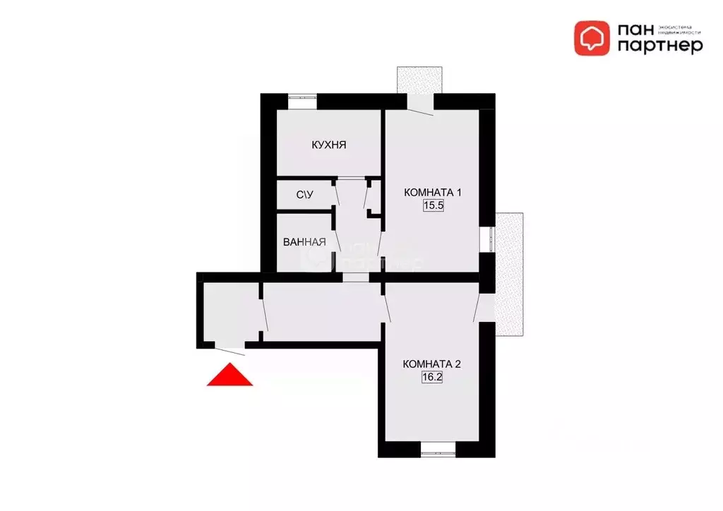 2-к кв. Санкт-Петербург ул. Савушкина, 54 (58.1 м) - Фото 2