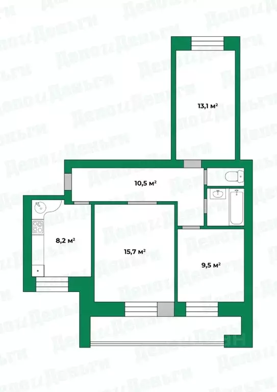 3-к кв. Кировская область, Киров Пролетарская ул., 25 (64.6 м) - Фото 0