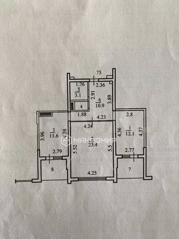 2-к. квартира, 70 м, 14/16 эт. - Фото 0