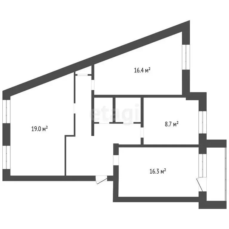 3-комнатная квартира: Семилуки, Транспортная улица, 14 (75.6 м) - Фото 1