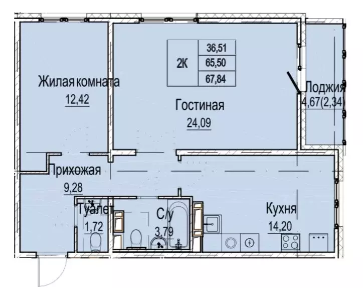 2-комнатная квартира: Нижний Новгород, микрорайон Лесной Городок, ... - Фото 1