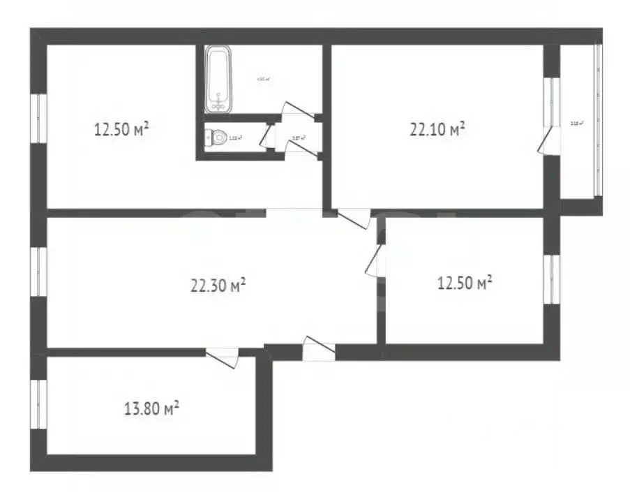 3-к кв. Воронежская область, Борисоглебск Третьяковская ул., 35 (92.1 ... - Фото 2