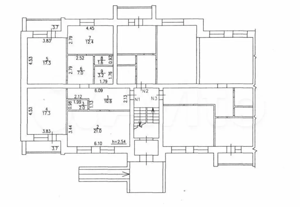 Аукцион: 3-к. квартира, 92,4 м, 1/2 эт. - Фото 1