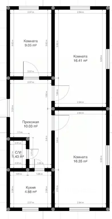 3-к кв. Кабардино-Балкария, Нальчик ул. Коллонтай (62.4 м) - Фото 1
