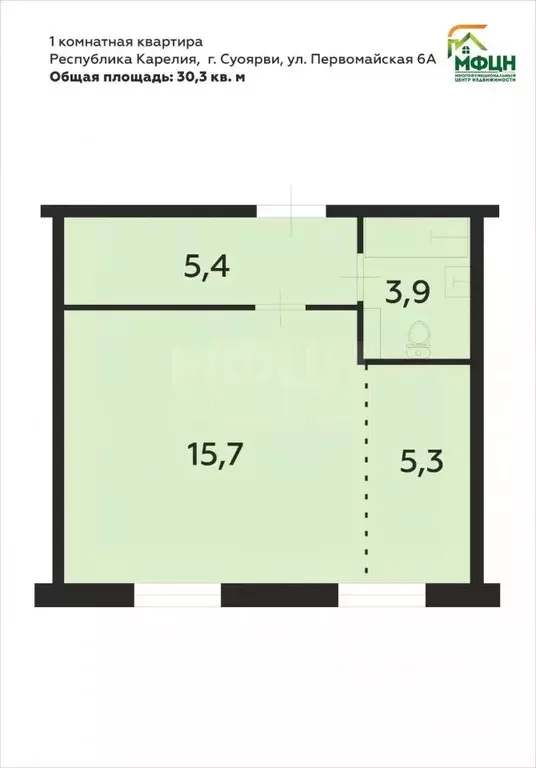 Студия Карелия, Суоярви Первомайская ул., 6А (30.3 м) - Фото 1