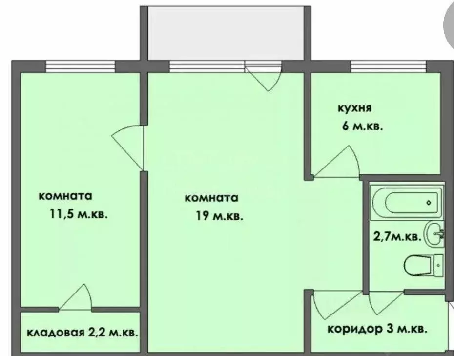 2-комнатная квартира: Москва, Открытое шоссе, 24к41 (43.57 м) - Фото 2