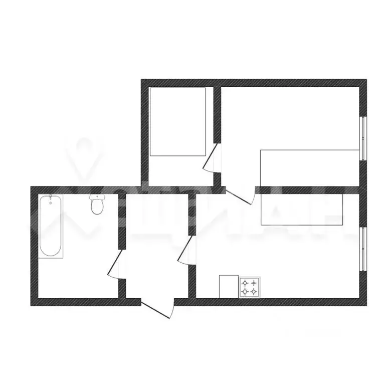 3-к кв. Тульская область, Тула ул. Немцова, 9 (73.6 м) - Фото 2