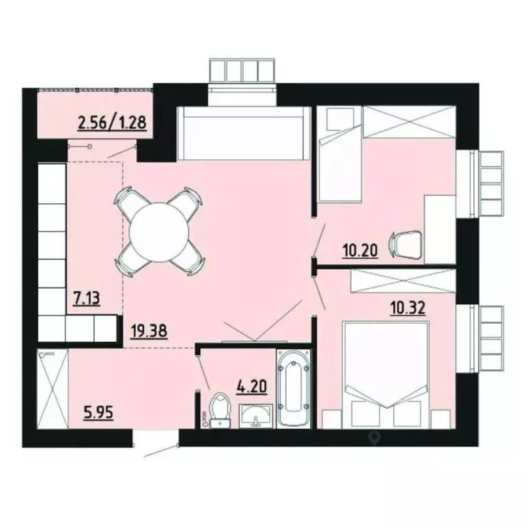 2-к кв. Челябинская область, Южноуральск ул. Строителей, 14 (58.5 м) - Фото 1
