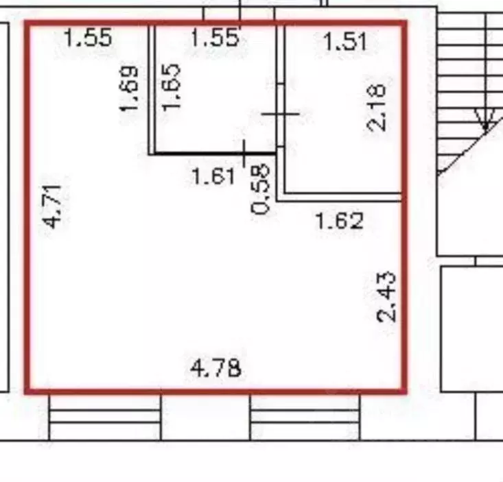 Студия Кировская область, Омутнинск ул. Кривцова, 23А (22.0 м) - Фото 0