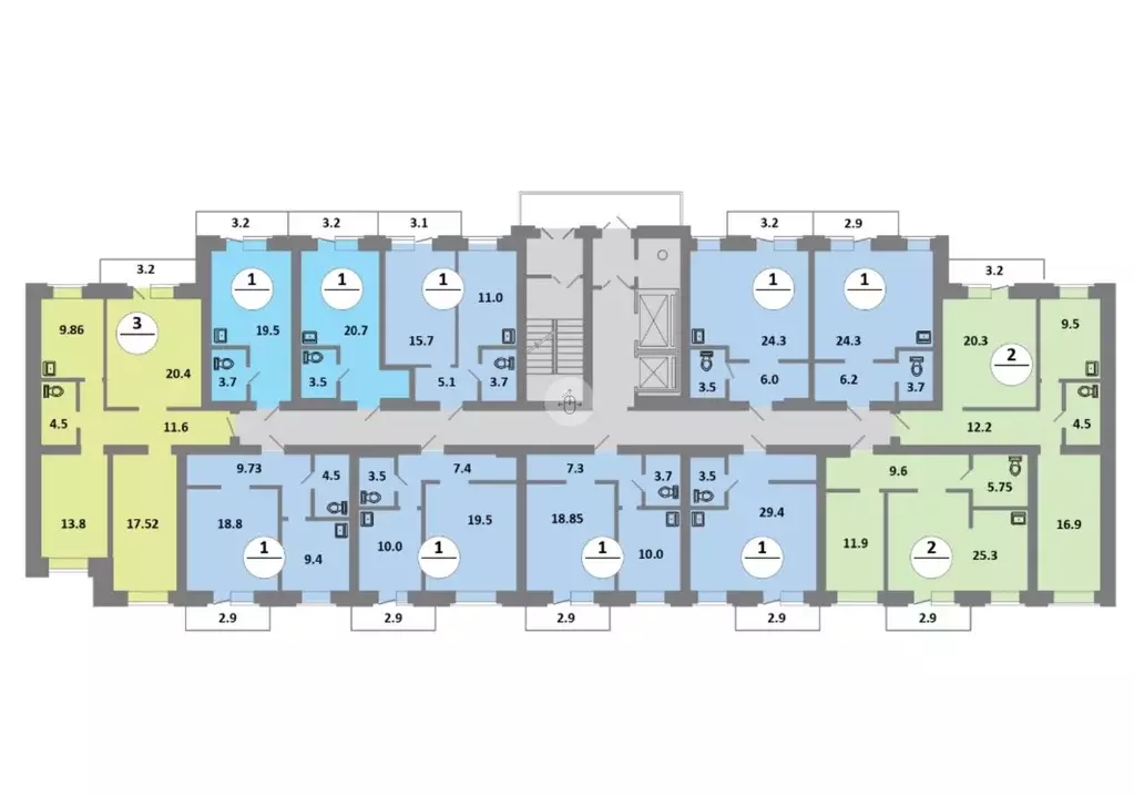 3-к кв. Красноярский край, Красноярск Соколовская ул., 52 (63.2 м) - Фото 2