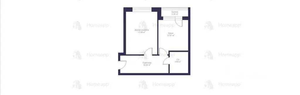 1-к кв. Москва бул. Небесный, 1к1 (47.0 м) - Фото 2