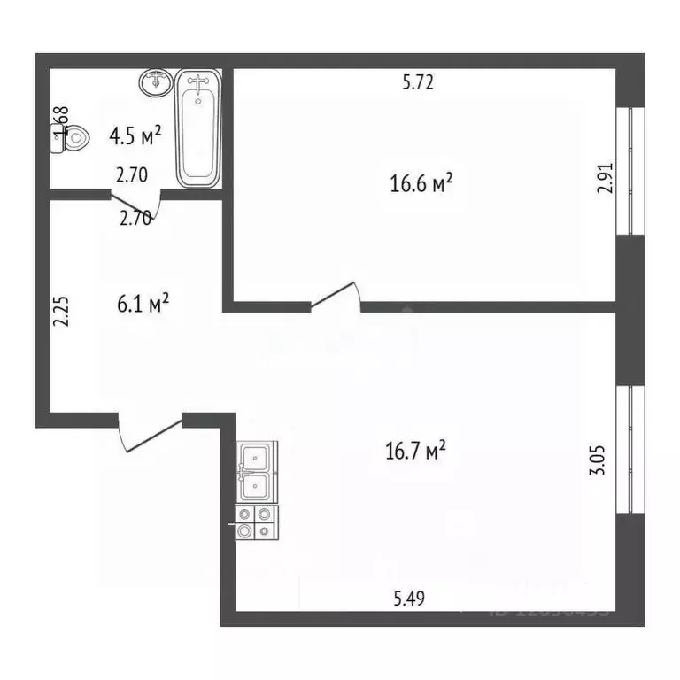 1-к кв. Московская область, Одинцово ул. Березовая, 5к2 (43.6 м) - Фото 1