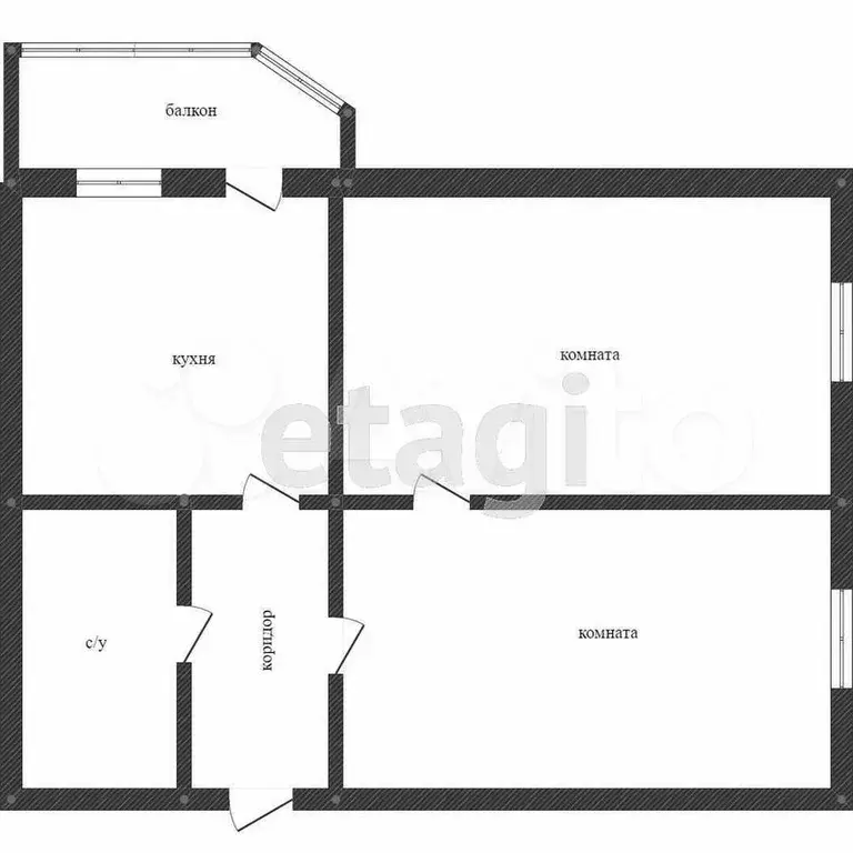 2-к. квартира, 47,3 м, 1/25 эт. - Фото 0