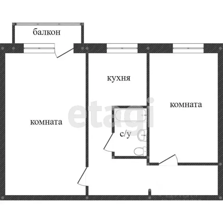 2-к кв. Вологодская область, Вологда ул. Ветошкина, 103 (44.1 м) - Фото 1