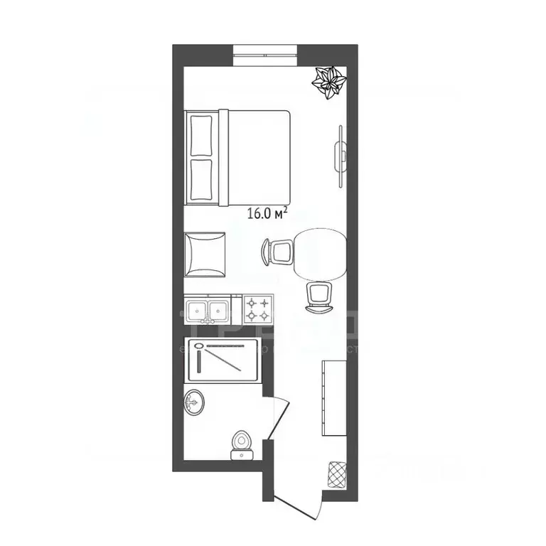 Студия Санкт-Петербург дор. На Турухтанные острова, 5к1 (22.4 м) - Фото 2