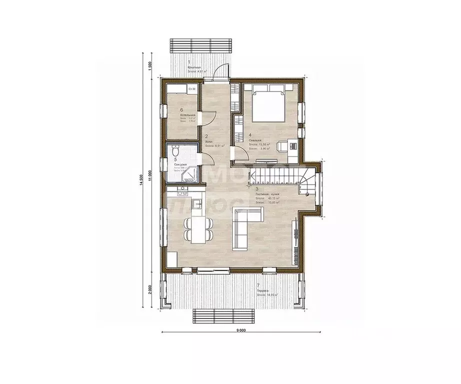 Дом в Московская область, Подольск городской округ, д. Пузиково  (160 ... - Фото 2