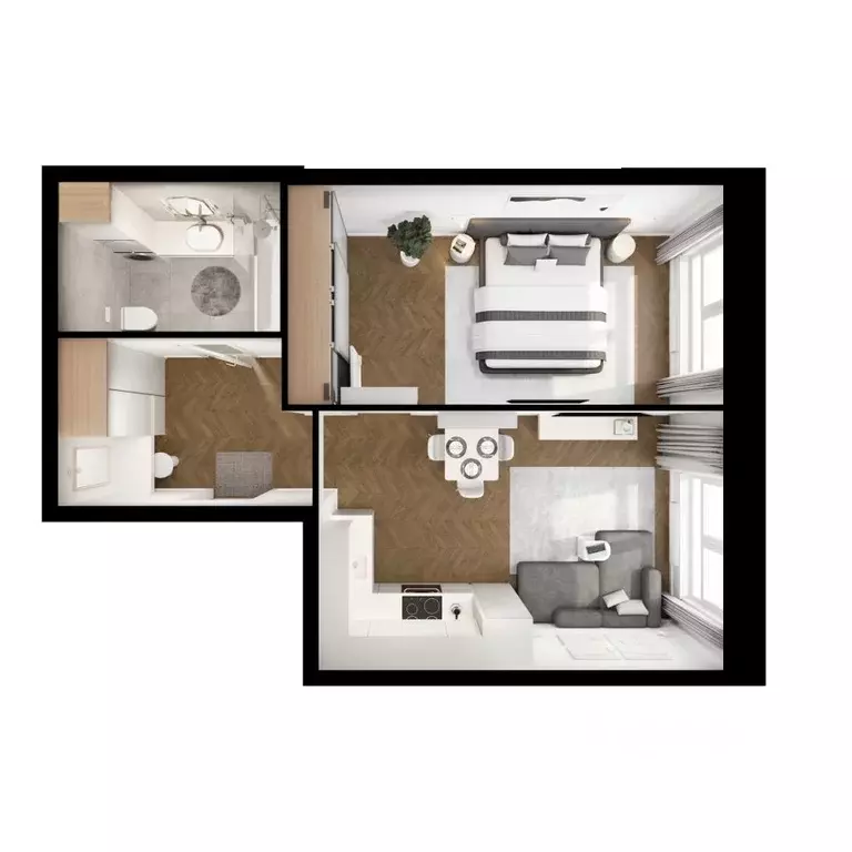 1-к кв. Приморский край, Владивосток Босфорский Парк жилой комплекс, 5 ... - Фото 2