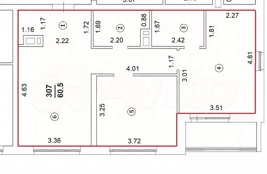 Аукцион: 2-к. квартира, 60,5 м, 4/9 эт. - Фото 0