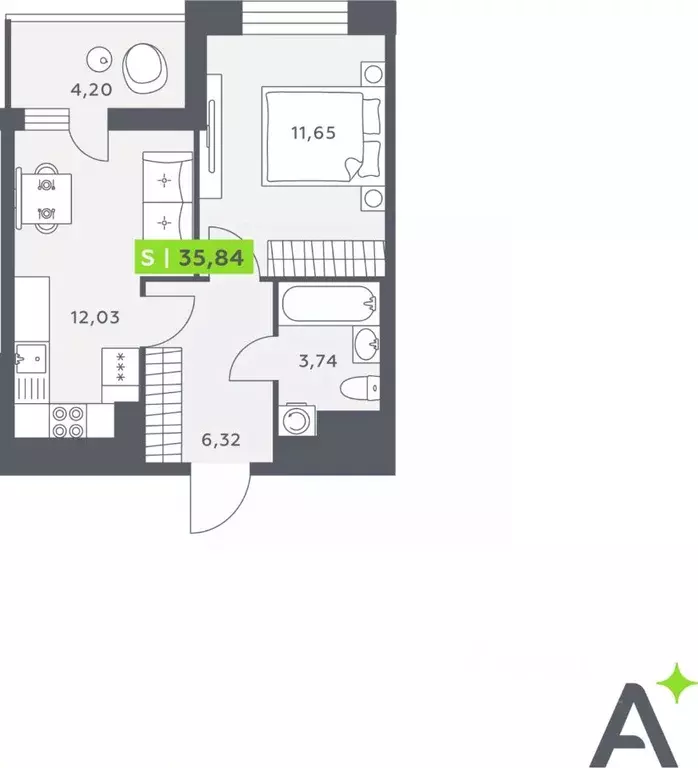 1-к кв. Ленинградская область, Всеволожский район, Заневское городское ... - Фото 1