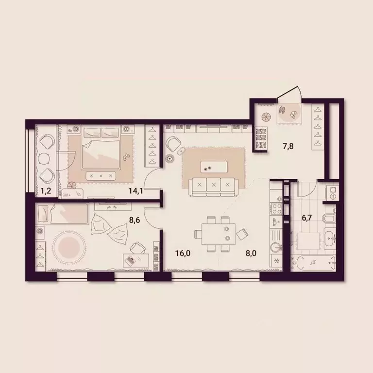 2-к кв. Приморский край, Артем ул. Куйбышева, 11А (65.75 м) - Фото 1