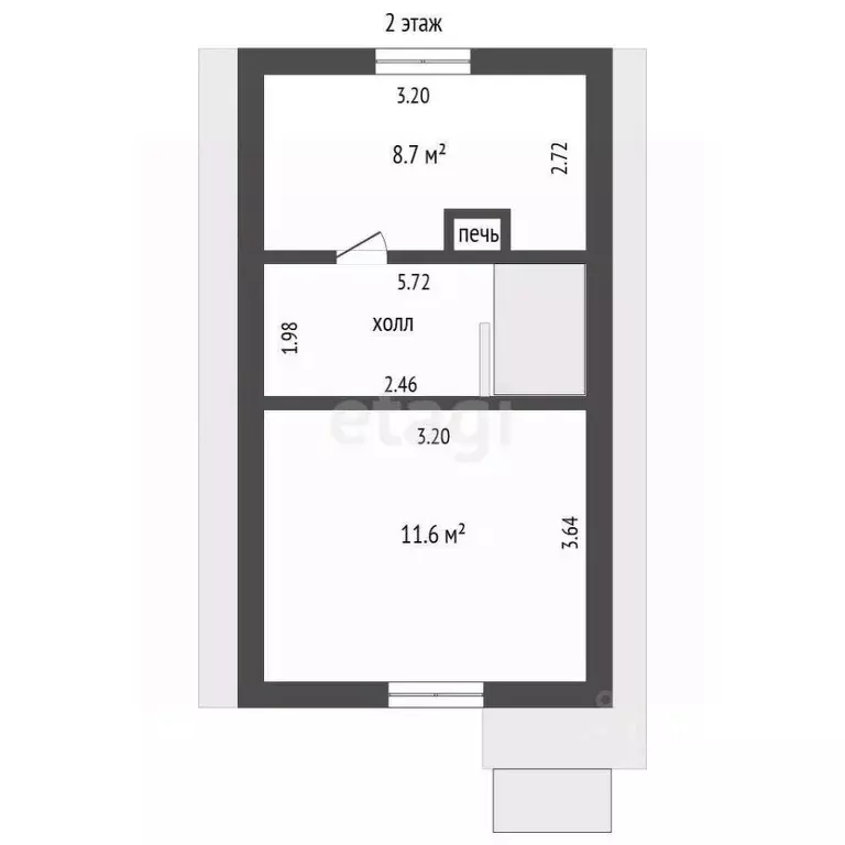 Дом в Вологодская область, д. Токарево (Спасский сельсовет) пер. ... - Фото 2