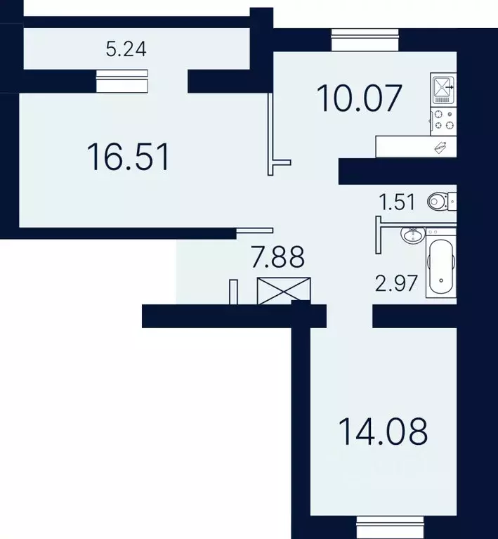 2-к кв. Саратовская область, Саратов проезд Ново-Крекингский, 6А ... - Фото 1