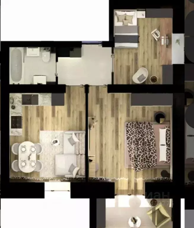 2-к кв. Марий Эл, Медведево городское поселение, Медведево пгт, Ясная ... - Фото 2