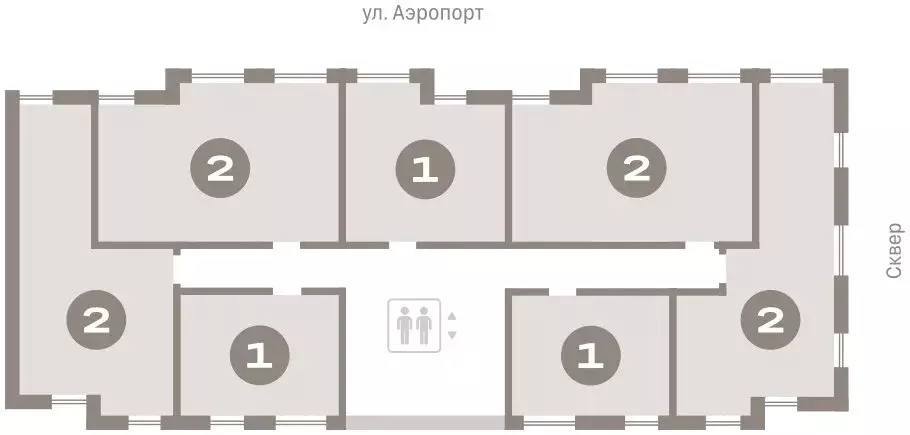 2-комнатная квартира: Новосибирск, улица Аэропорт (59.92 м) - Фото 1