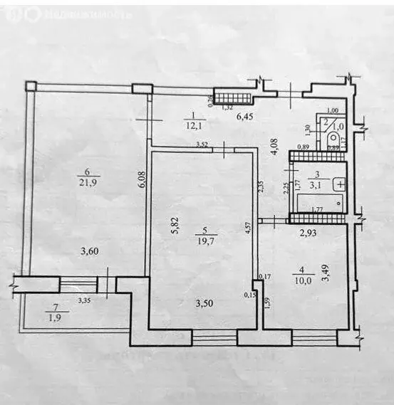 2-комнатная квартира: Чита, улица Шилова, 8А (67.8 м) - Фото 2