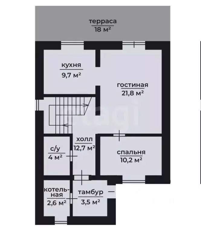 Дом в Пермский край, Краснокамский муниципальный округ, пос. Ласьва ... - Фото 2