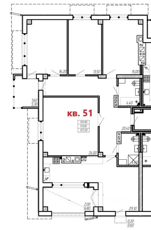 4-к кв. Калининградская область, Светлый ул. Яльцева, 3 (130.0 м) - Фото 2