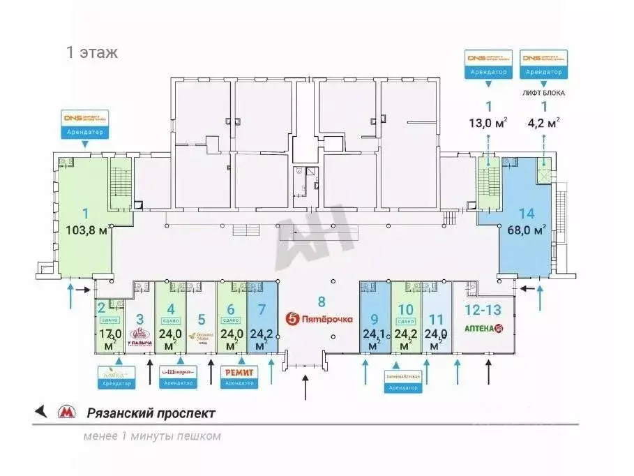 Помещение свободного назначения в Москва 1-я Новокузьминская ул., 21К2 ... - Фото 1