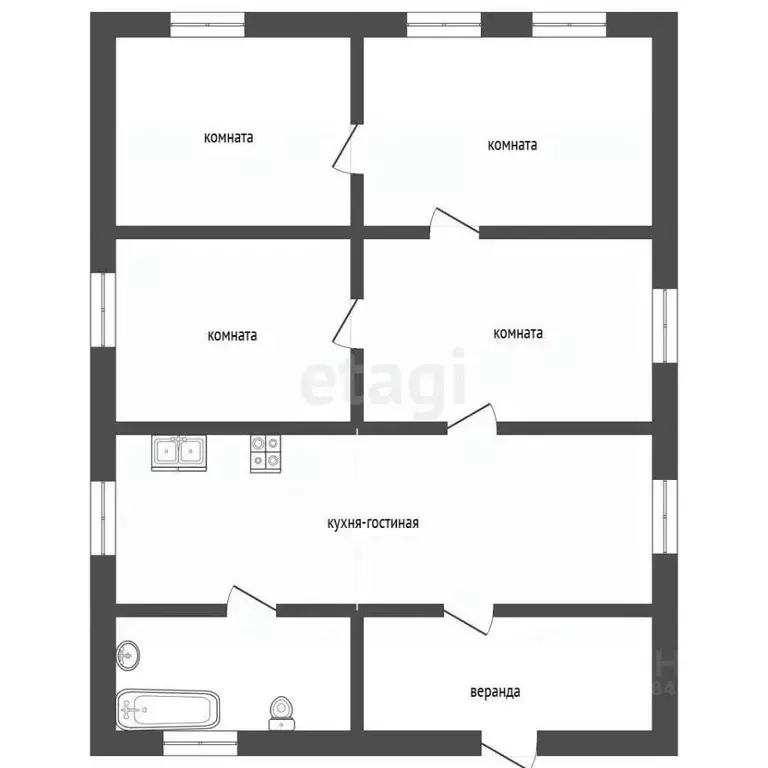Дом в Саратовская область, Балашов Комсомольская ул., 67 (43 м) - Фото 1