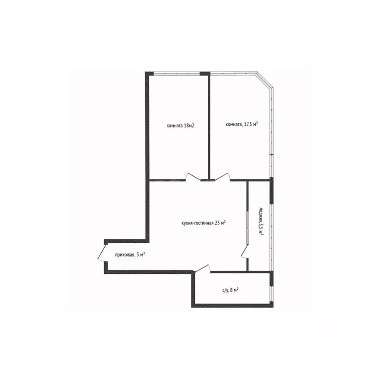 2-к кв. Краснодарский край, Новороссийск городской округ, с. Мысхако ... - Фото 2