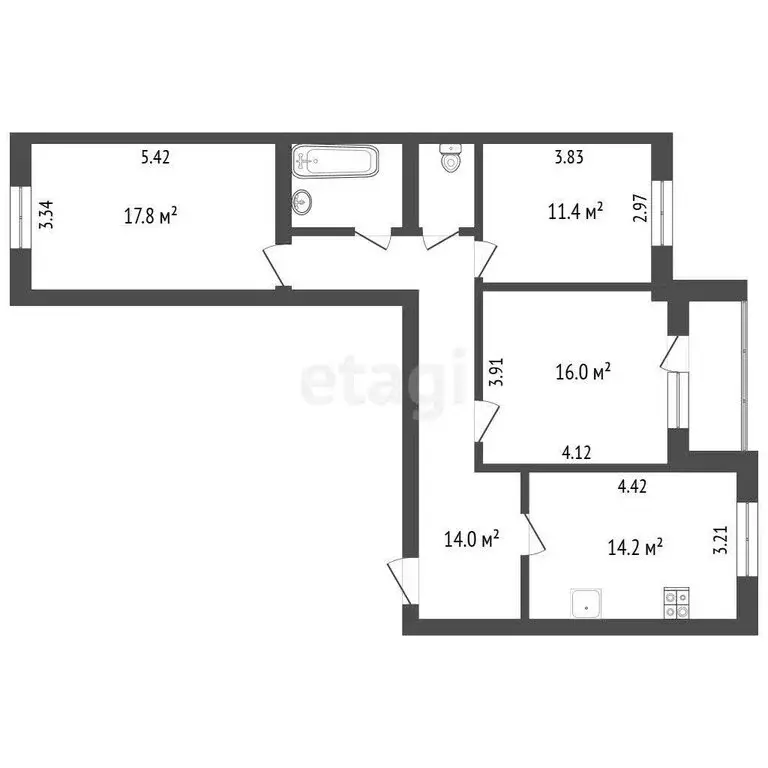 3-комнатная квартира: Ярославль, Тутаевское шоссе, 107 (83.1 м) - Фото 0