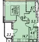 2-комнатная квартира: Москва, Мосфильмовская улица, 88к2с7 (53 м) - Фото 2
