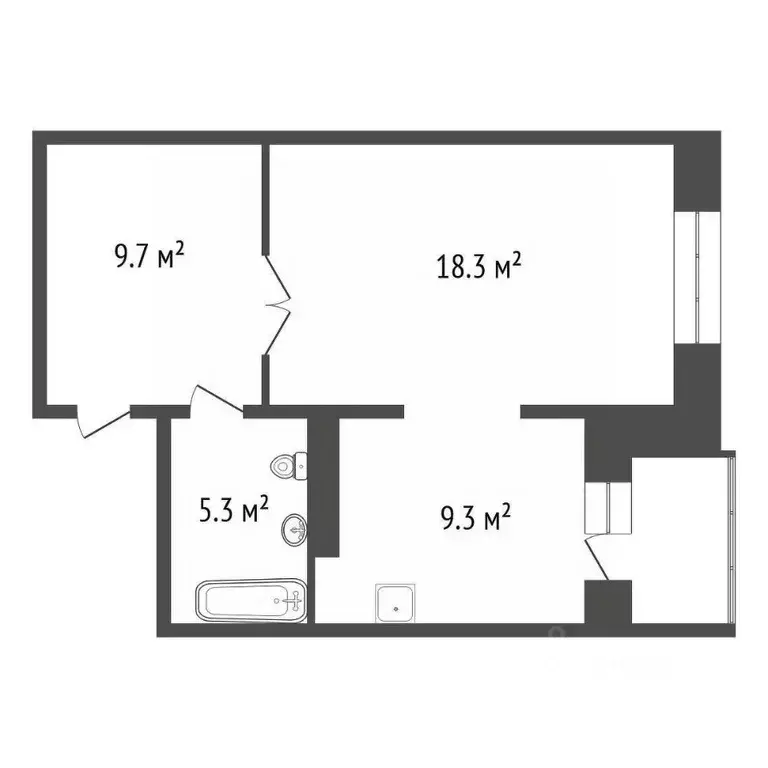 1-к кв. Красноярский край, Красноярск ул. 40 лет Победы, 30 (42.0 м) - Фото 2