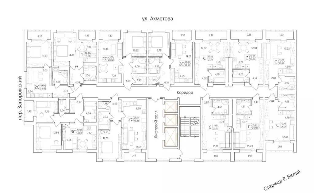Студия Башкортостан, Уфа Затон жилрайон, Волна жилой комплекс (26.96 ... - Фото 2