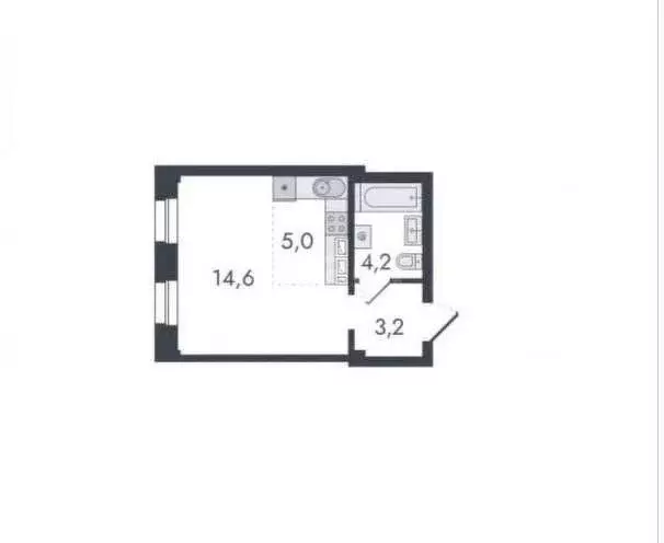 Квартира-студия: Киров, Чистопрудненская улица, 2 (27 м) - Фото 1