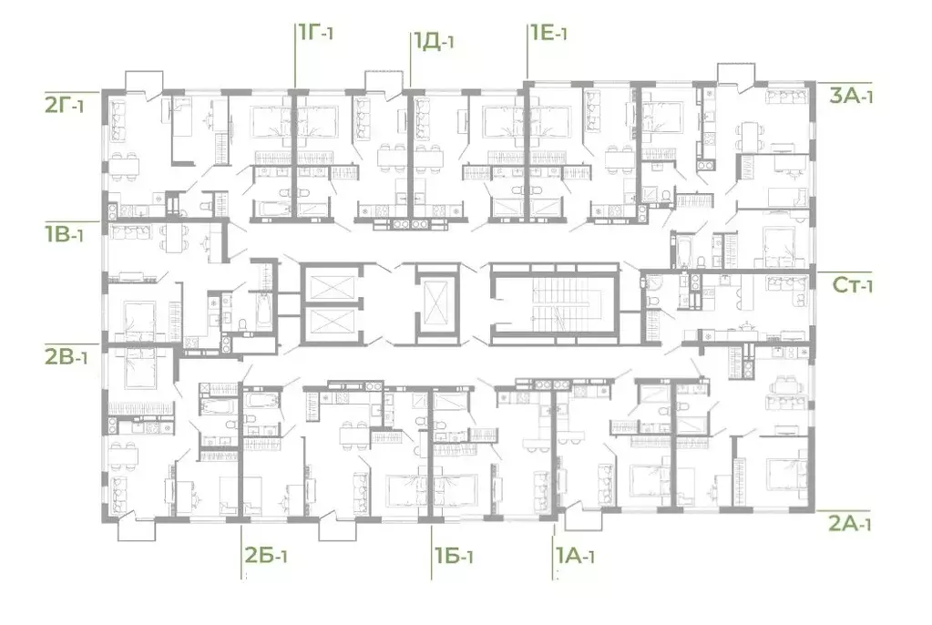 1-к кв. Астраханская область, Астрахань Гагарин жилой комплекс (35.5 ... - Фото 2