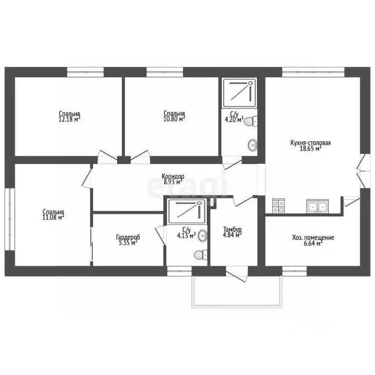 Дом в Калининградская область, Зеленоградск ул. Новороссийская, 10 (96 ... - Фото 2