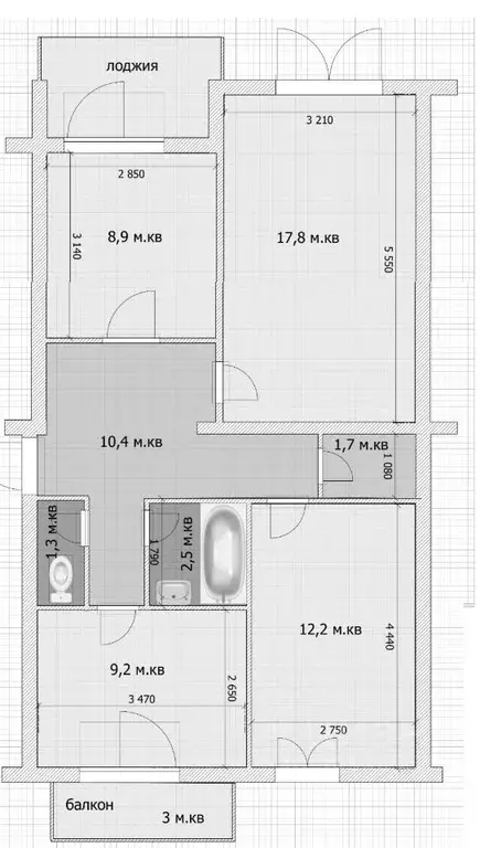 3-к кв. Крым, Черноморское пгт ул. Евпаторийская, 22 (67.4 м) - Фото 0