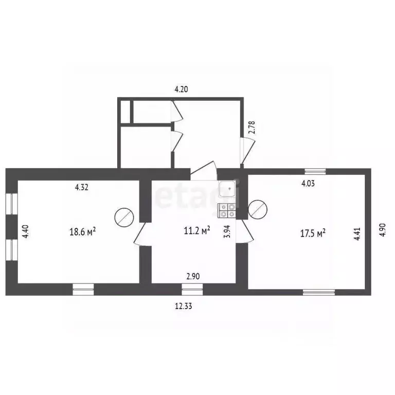 Дом в Псковская область, Порхов ул. Пушкина, 64 (47 м) - Фото 1