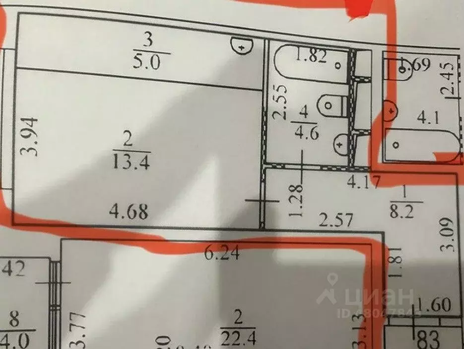 Студия Московская область, Наро-Фоминск ул. Володарского, 10 (31.2 м) - Фото 2