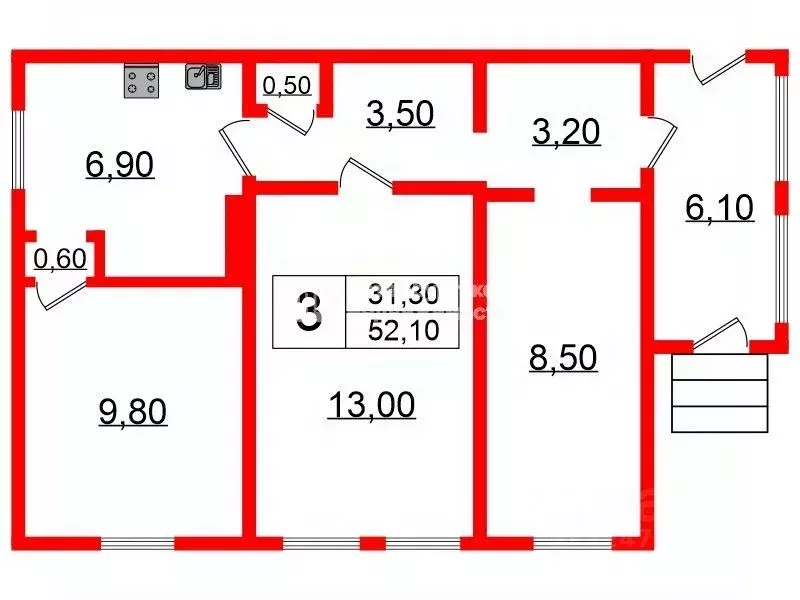 Дом в Санкт-Петербург Приозерный СНТ,  (52 м) - Фото 2