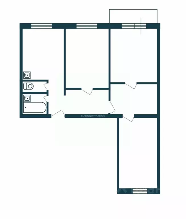 3-к кв. Новосибирская область, Новосибирск Трудовая ул., 15 (59.2 м) - Фото 2
